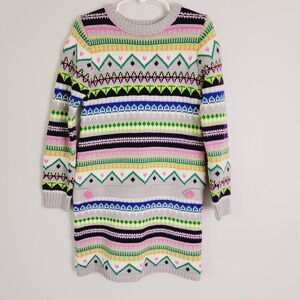 Girls Hartstrings Striped colorful long sleeve jumper dress NWOT Size 5/6
